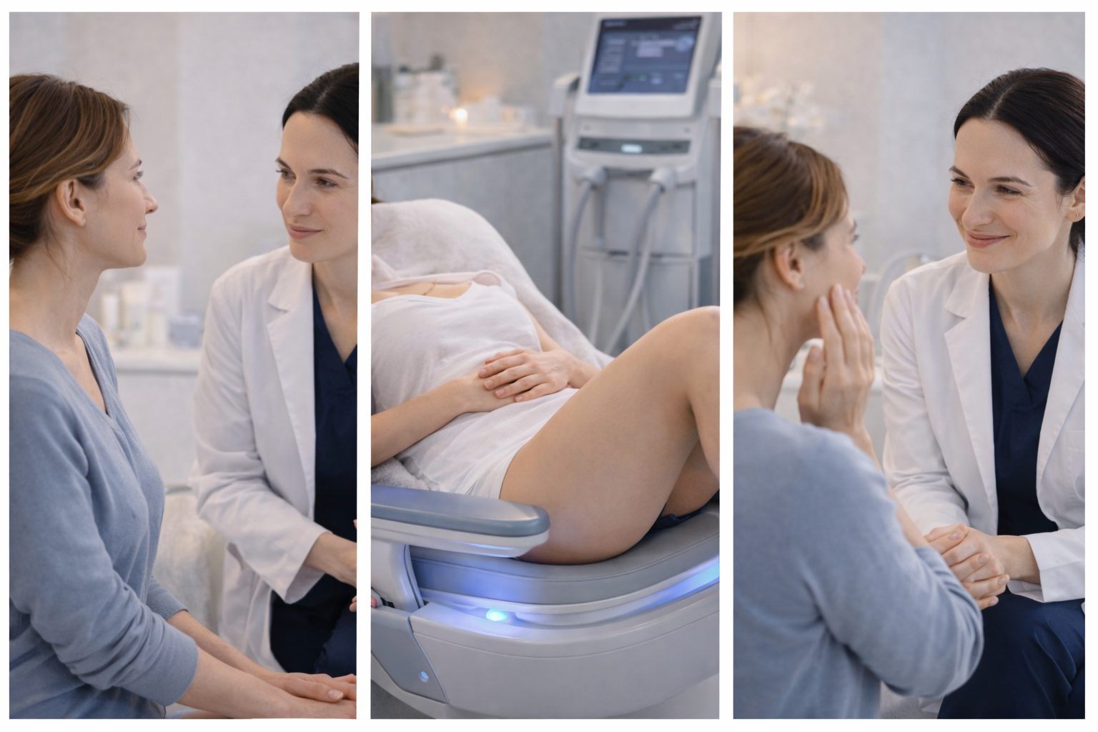 A person receiving an intimate health treatment at Lipo Sculpt